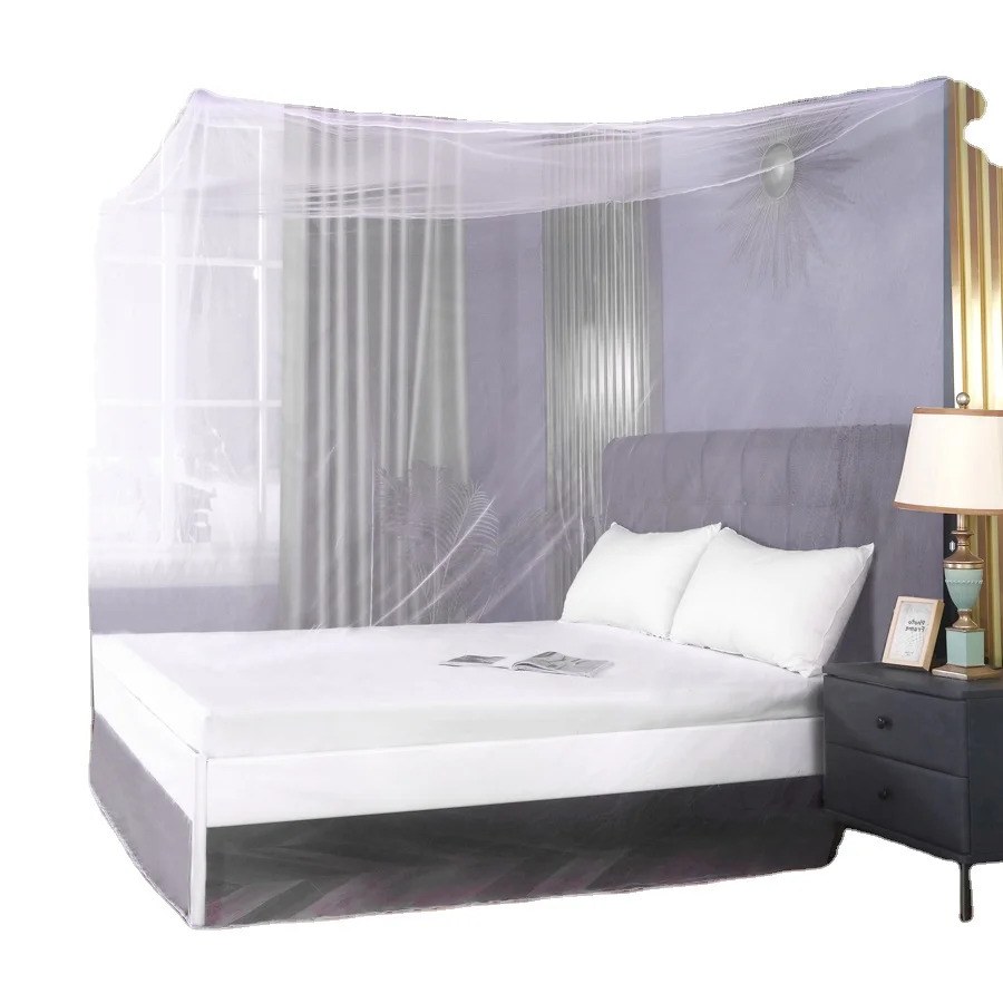 cheap high quality white polyester hanging mosquito net single double