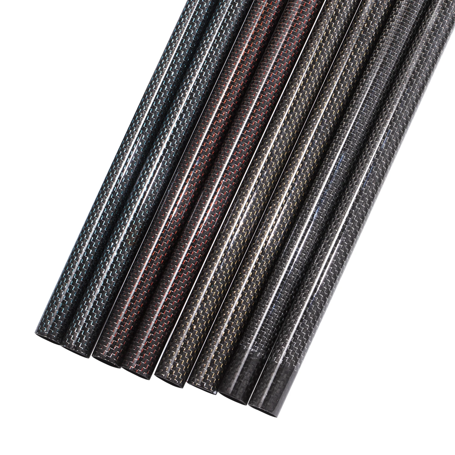 Whale Stone Factory Direct Selling Lightweight High Quality Carbon Fiber Tube Twill Plain  Gold Wire Carbon Fiber Tube