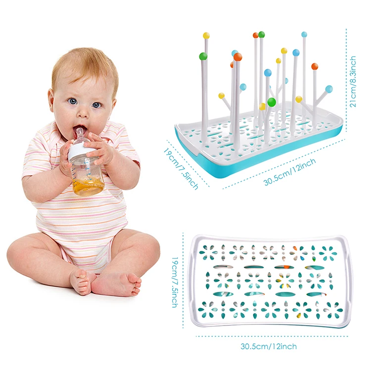 Termichy Easy Cleaning Baby Pacifier Bottle Dryer Holder Large Capacity Detachable Drain Water Baby Bottle Drying Rack