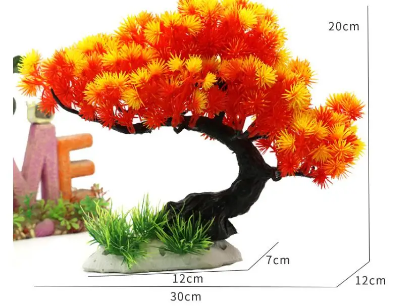 Tree Fish tank Landscape Decoration Artificial Plastic Tree Simulation Water Grass Simulation Welcome Pine