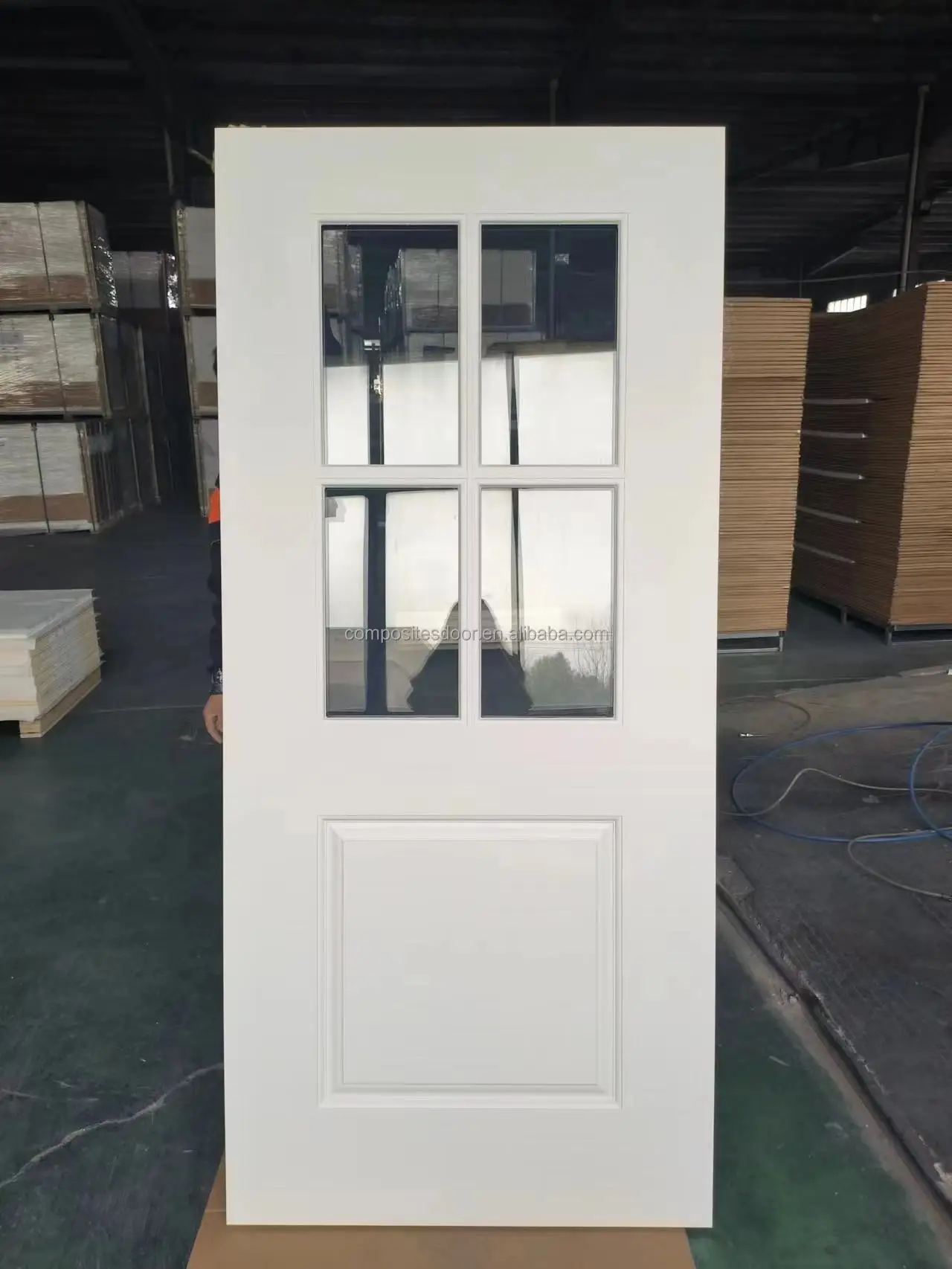 2024 new style Shanghai Dofiberone USA and UK standard composites fiberglass prehung Door