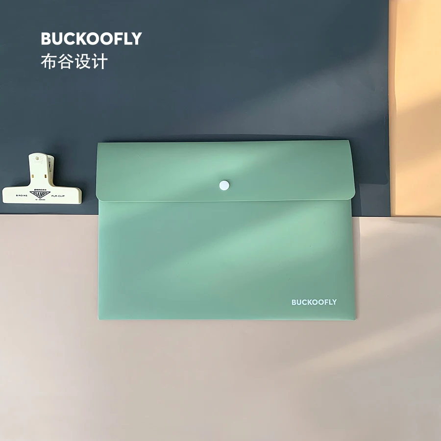 School Office supplies stationery filing products Morandi Color Letter Shape A4 plastic File Document bag