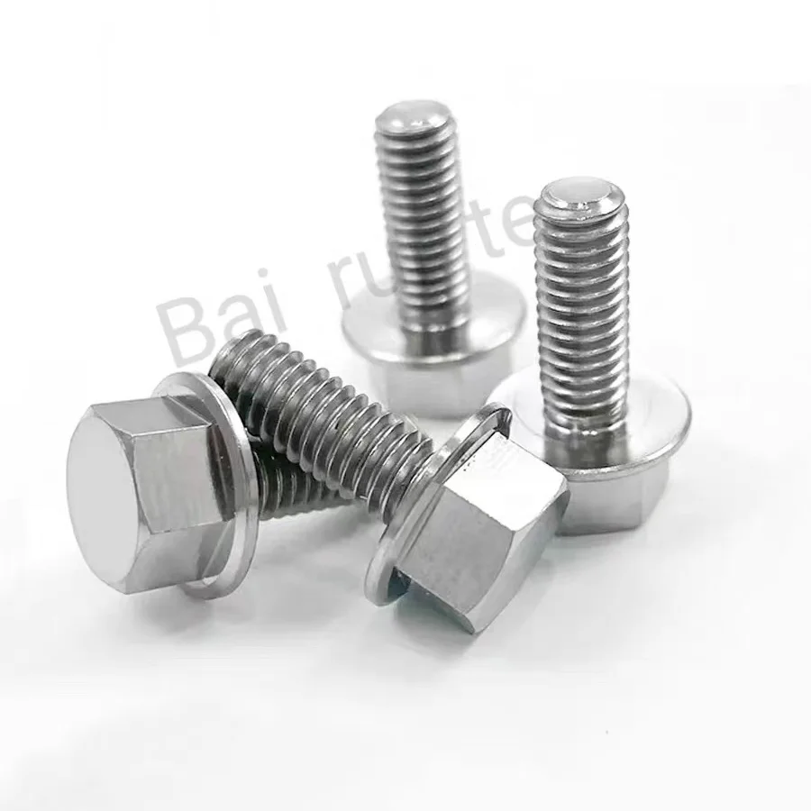 China Manufacturer Gr5 Titanium Hex Flang Head Bolts DIN6921 with Best Performance