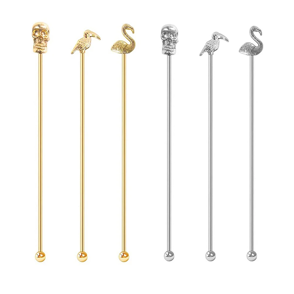 Coffee Drink Bar Cocktail Mixing Metal Reasonable Shaker Custom Logo Cocktail Stirrers