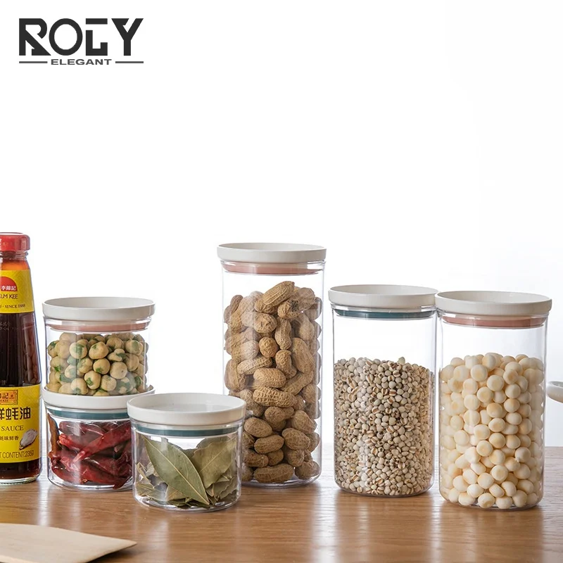
Plastic Storage Jar empty herbs Storage Container For Spices With Plastic Lid 