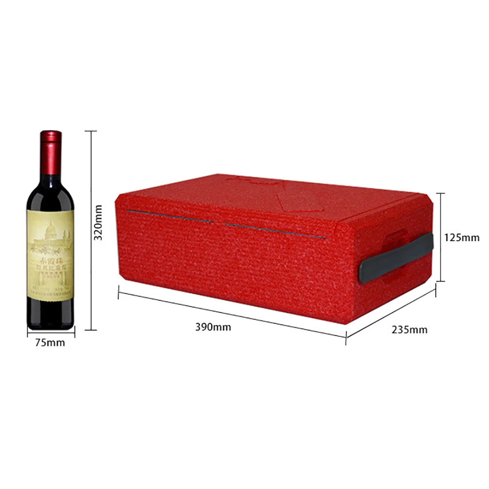 Bio Degradable Black EPP Flip Container Expanded Polypropylene Foam Insulation Wine Box For Transportation