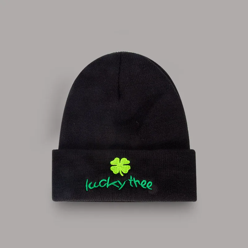 Cheap winter custom woven knitted clouchy dog wool unisex designer girl hats beanie fisherman custom logo cap for men women