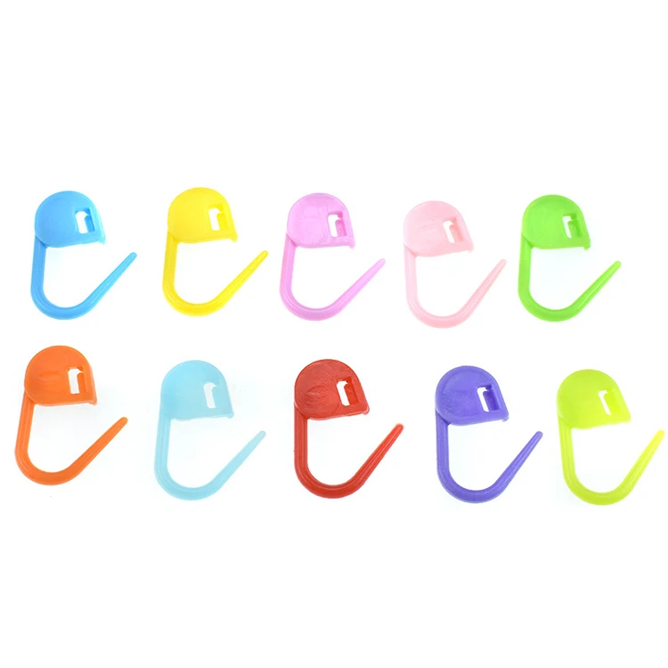 Wholesale prices colored plastic safety pin crochet tool plastic crochet set knitting clip sewing supplies