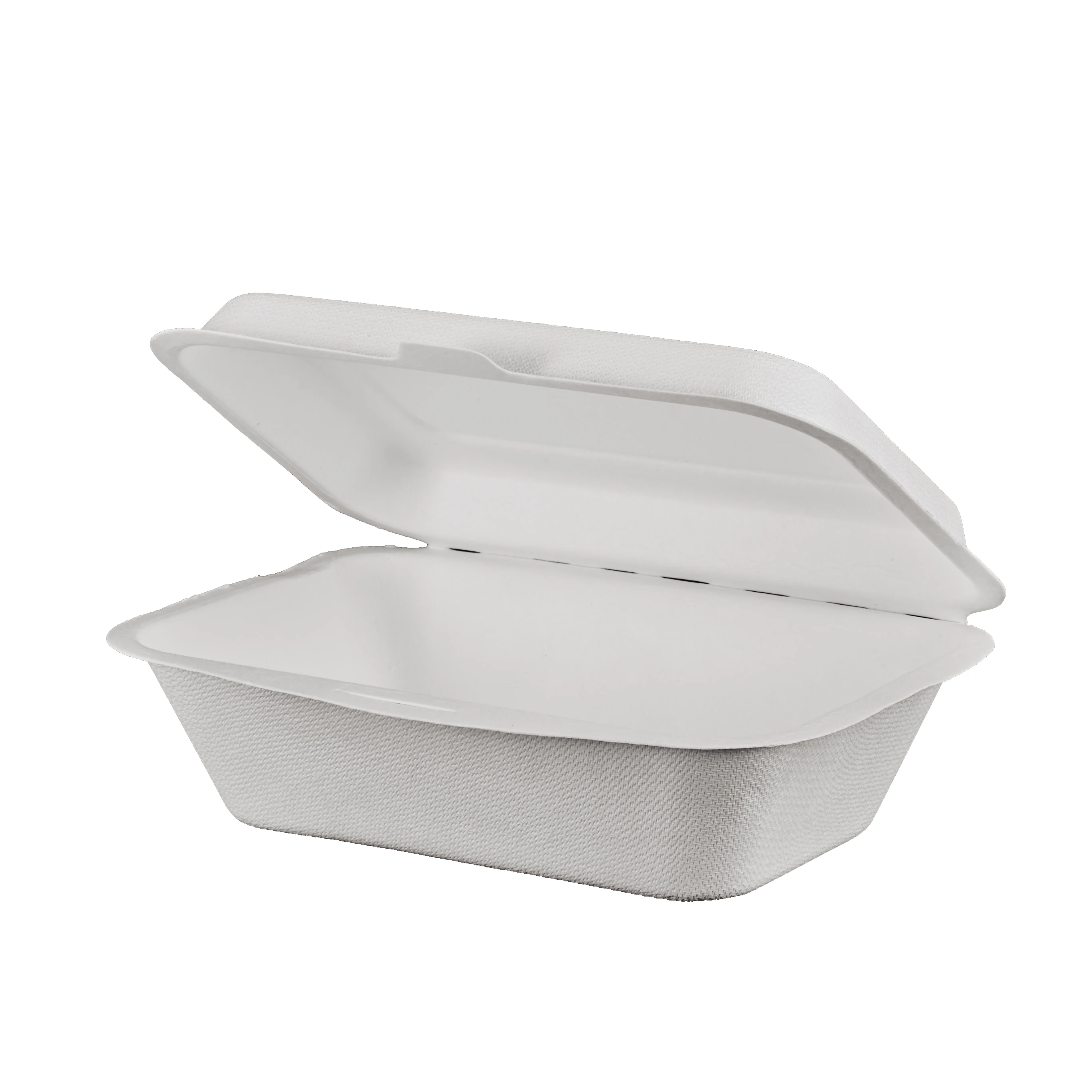 Eco-friendly Biodegradable Sugarcane Bagasse Pulp Molding Disposable Food Take Away Box To Go Lunch Box With Lid