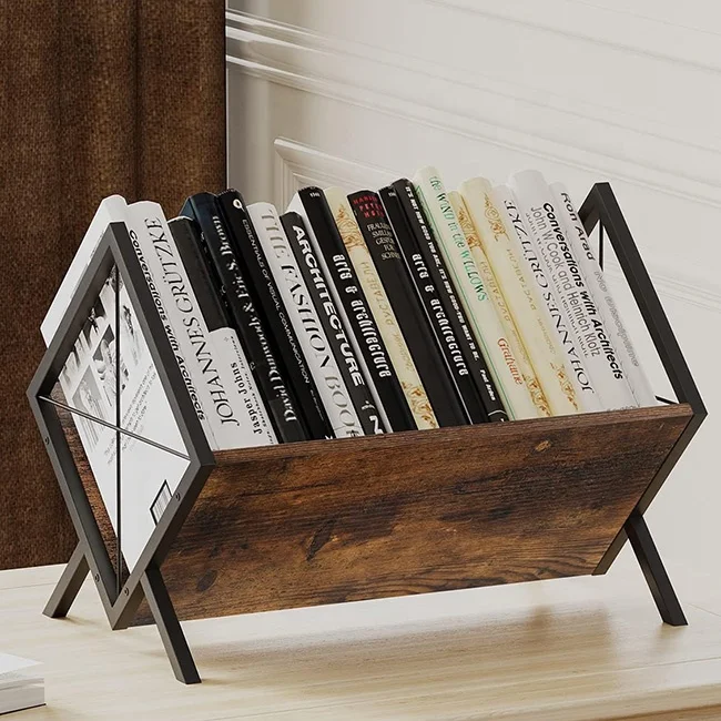 Record Holder Record Storage Rack Quick Assembly Vinyl Record Display Modern Style Organizer for Magazine Book Files Albums