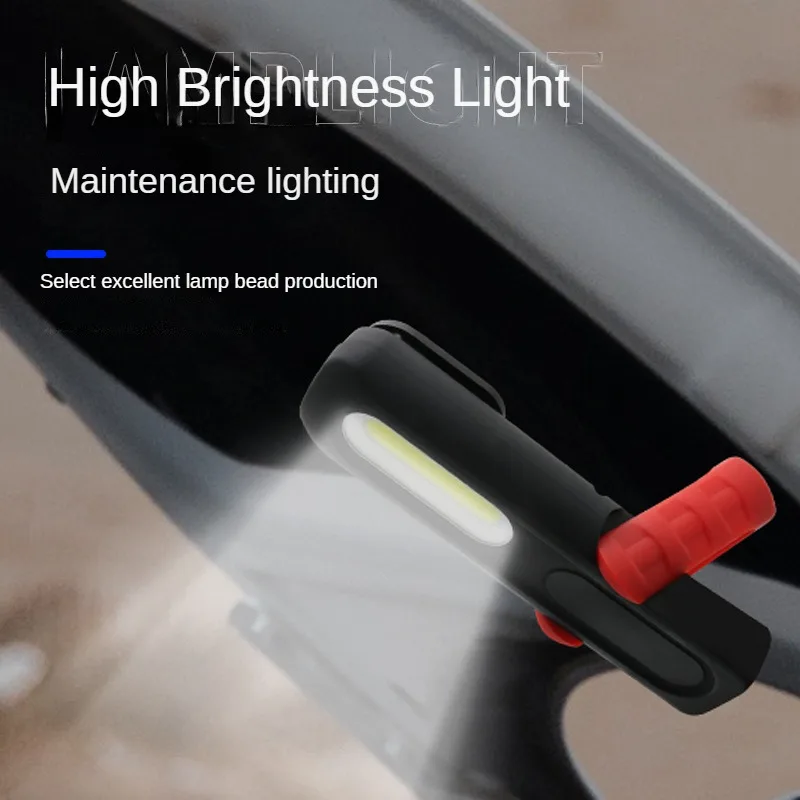 Led handheld Work Lamp Cob Magnet auto repair work flashlight USB charging Car Maintenance Light with strong magnetic