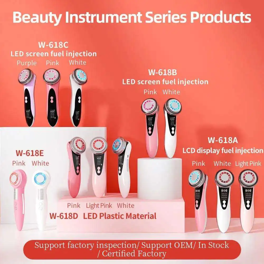 Wochuan Face Neck Eye Care Skin Lifting Heat Red Blue Led Light Therapy Wrinkle Remover Acne Treatment Home Use Beauty Equipment