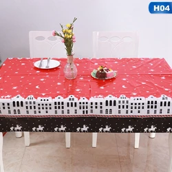 2020 New Arrival Merry Christmas Plastic Table Cover Party Disposable Tablecloth Party Supplies Table Cloth
