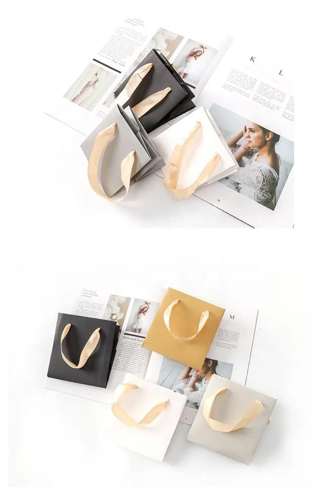 Boutique Shop Small Mini Paper Bag For Cosmetics