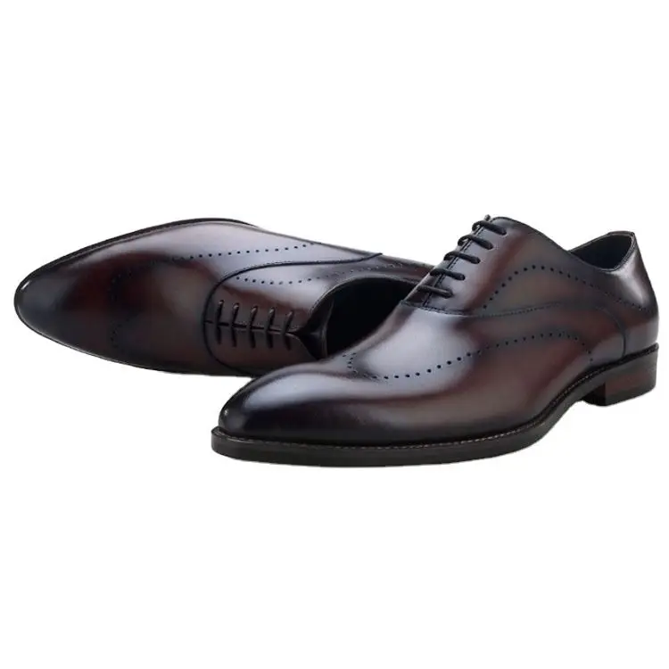 
New fashion design mens brown black men dress shoe genuine leather formal shoes boys dress male shoes 