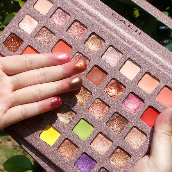 
40 color eye shadow tray web celebrity same earth color eye shadow mashed potato flash powder bead light easy to color wholesale 