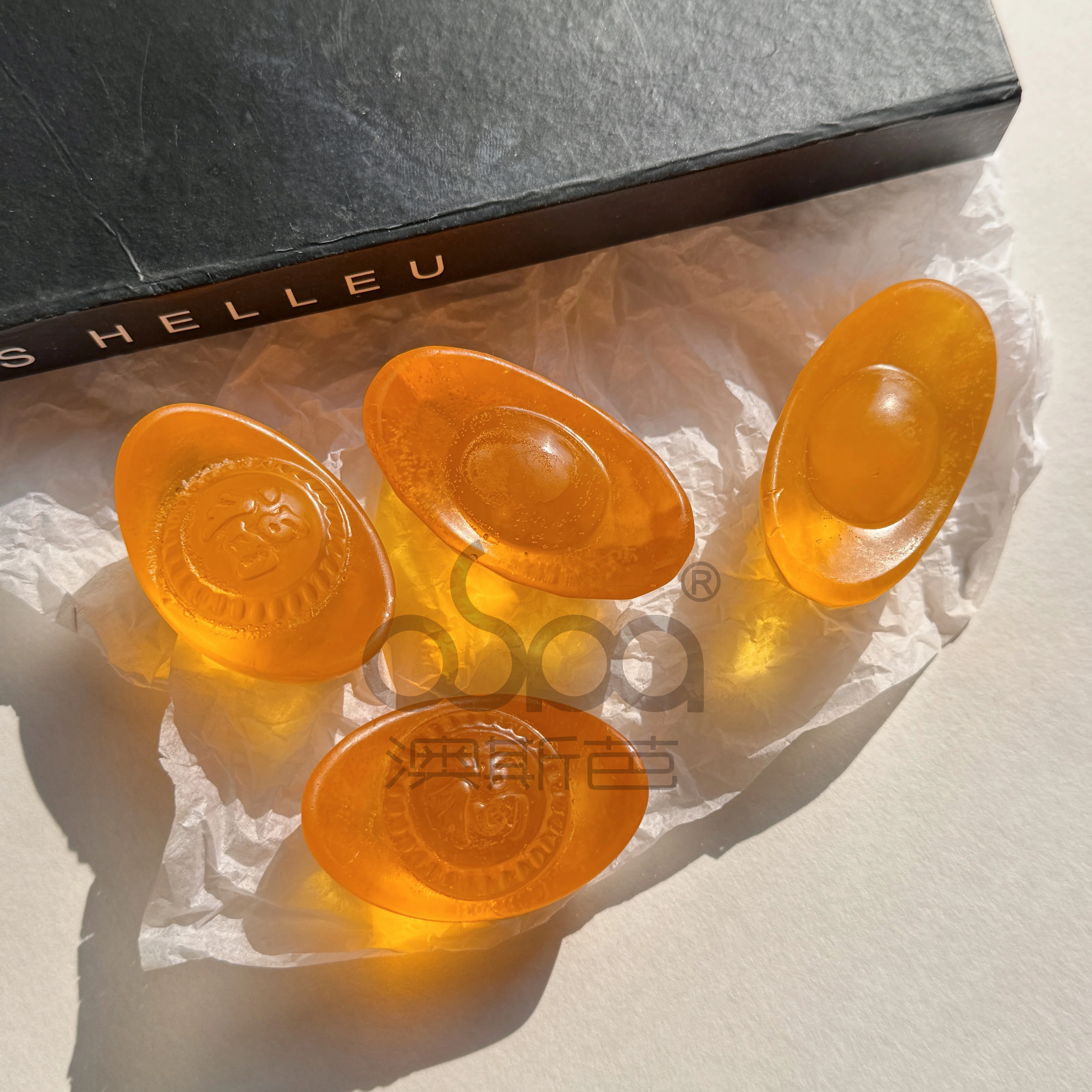 Clean Body Shower Soap Chinese Tradition Shoe-shaped Gold Ingot Wash Bar Turmeric Bath Soap