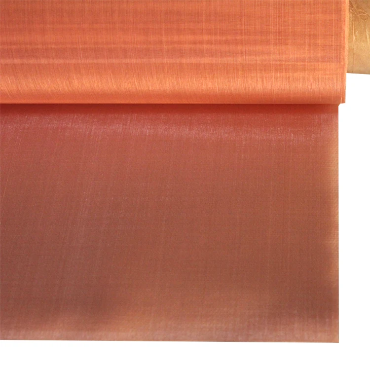 customizable red copper infused fabric woven mesh wire
