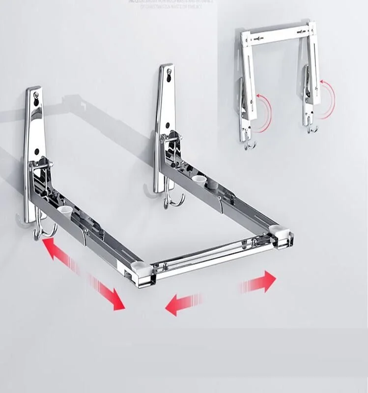 Kitchen Wall-mounted Oven Microwave Oven Shelf Thickened Stainless Steel Bracket Storage Rack Hanger Bracket Wall Hanging