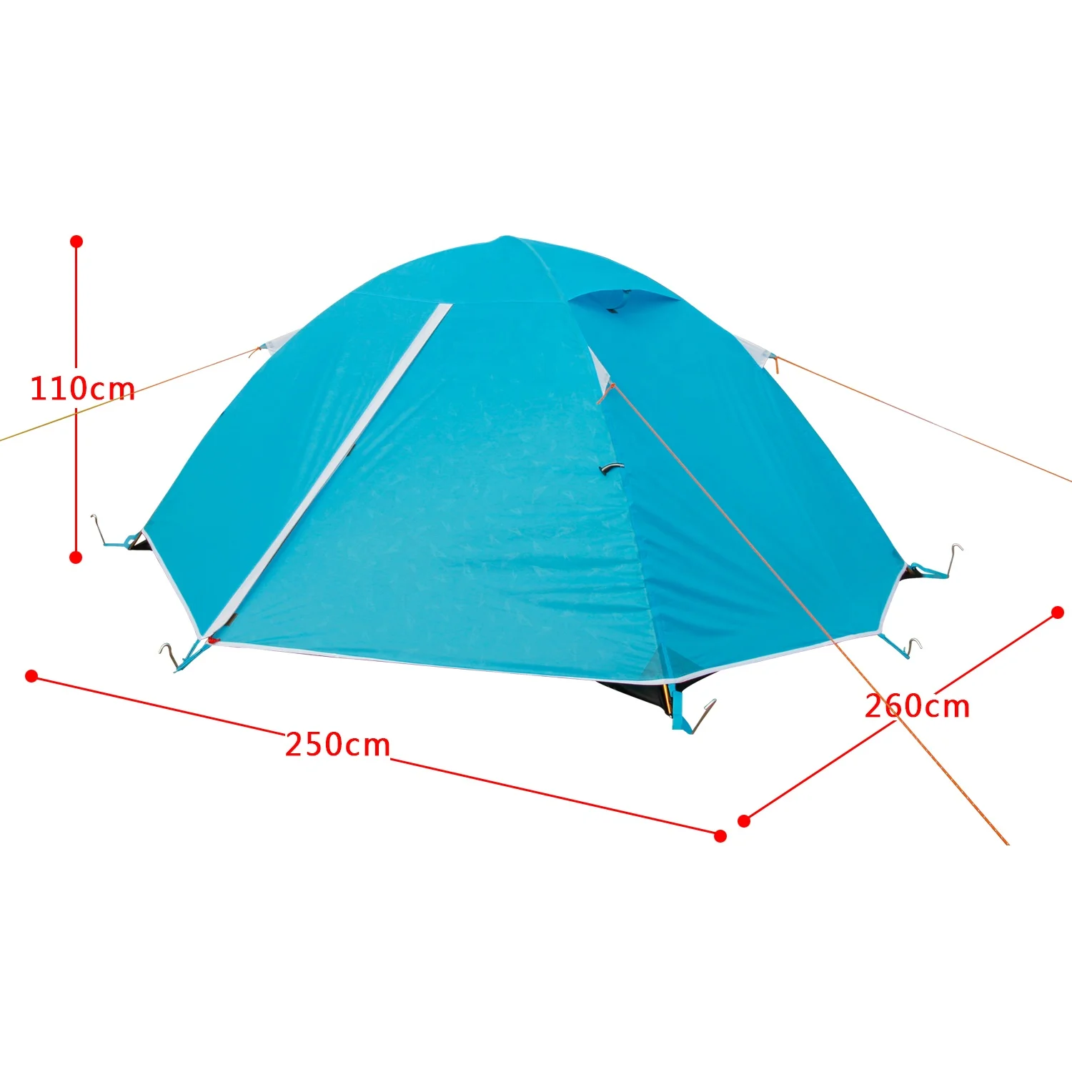 CLM Outdoor New Design Aluminum Pole Folding Ultralight Hiking 2 person Camping Outdoor Tent