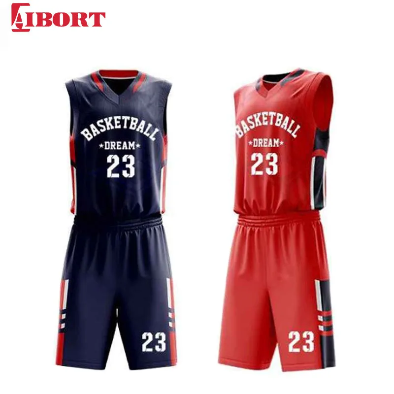 Mesh navy blue reversible design double side boy basketball jerseys and shorts