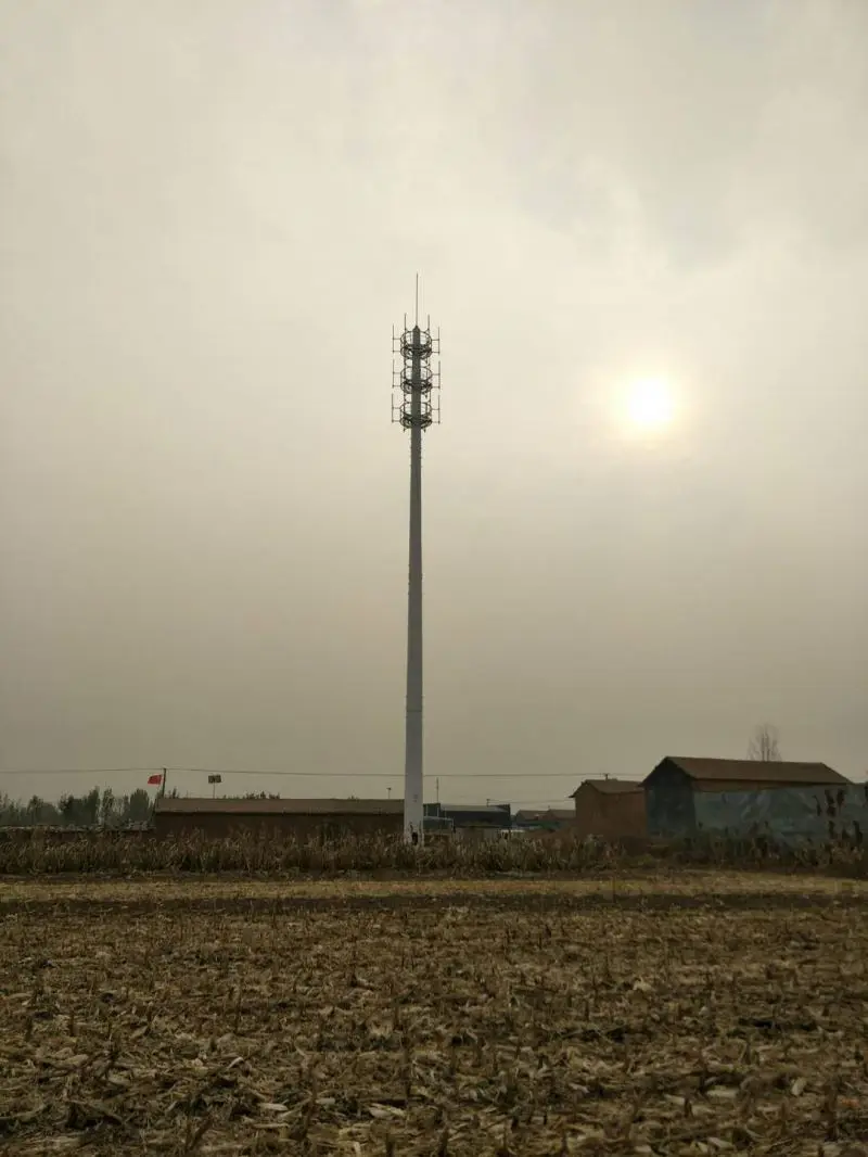 Great Standard Telecommunication Steel Pole Monopole Tower For Construction