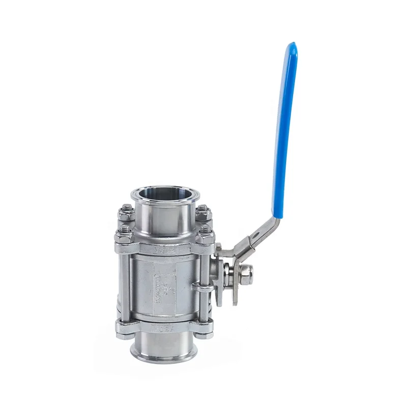 Top Quality Sanitary Stainless Steel 3PC Ball Valve With Clamped End