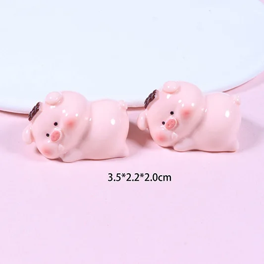 Yiwu insheen ремесло милые 3d миниатюрные розовые толстые свиньи из смолы Подвеска Аксессуары