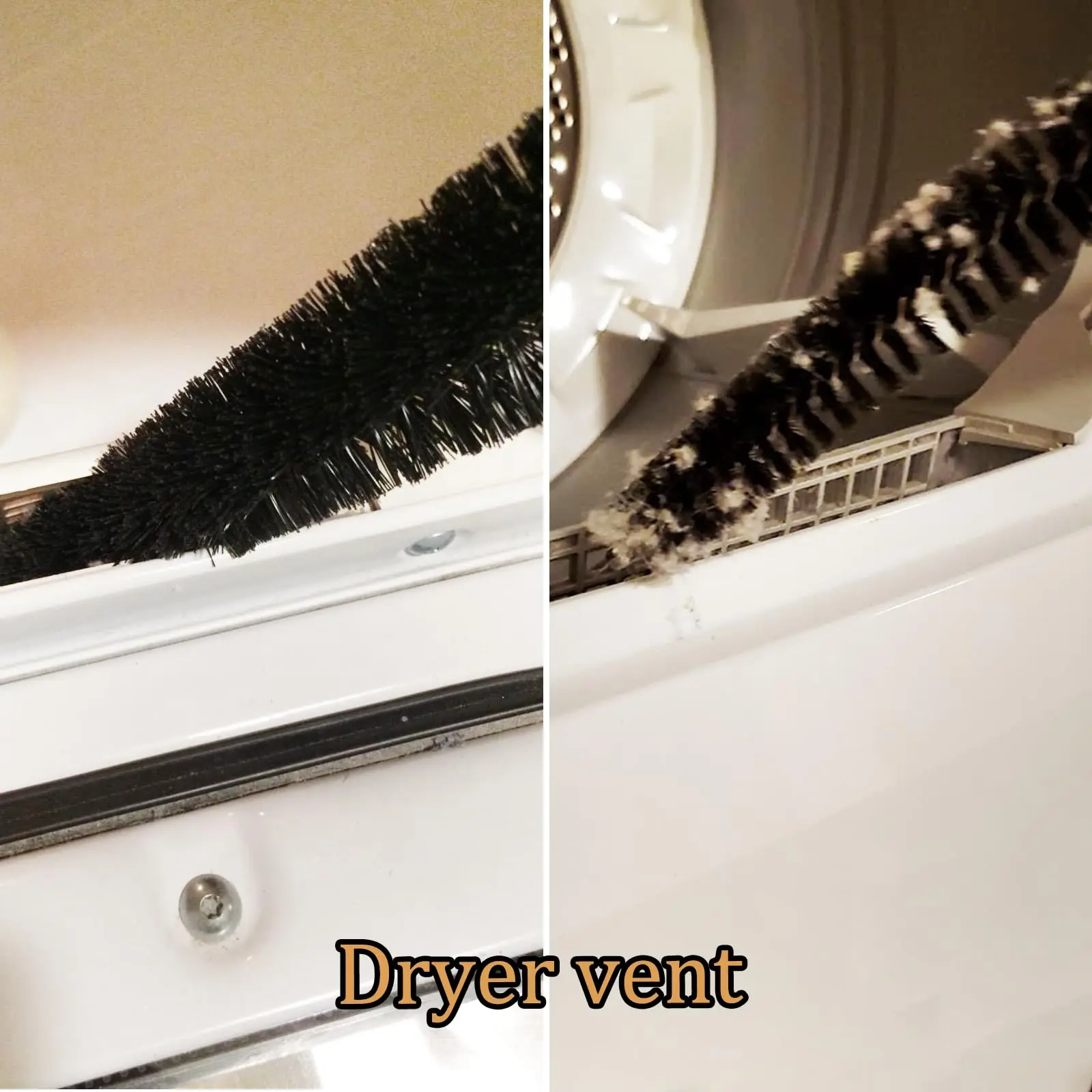 Long Flexible Refrigerator Coil Brush 30 Inch Dryer Vent Cleaner Kit Dryer Lint Brush Vent Trap Cleaner