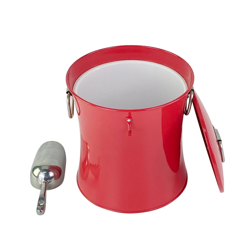 Manufacturer Wholesale Price Vintage Ice Bucket Wine Beer Galvanized Cooler Metal Ice Bucket Ice Cube Bucket For Party