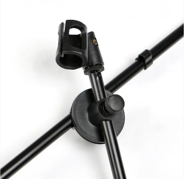 Musical instrument accessories wholesaler OEM foldable tripod microphone stand universal mic mount and height adjustable