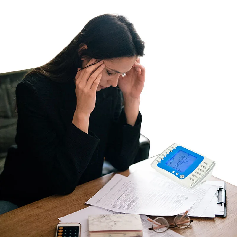 Electric Pulse Back Pain EMS TENS Unit Treatment Pain Physical Therapy Equipment Full Body Foot Massager