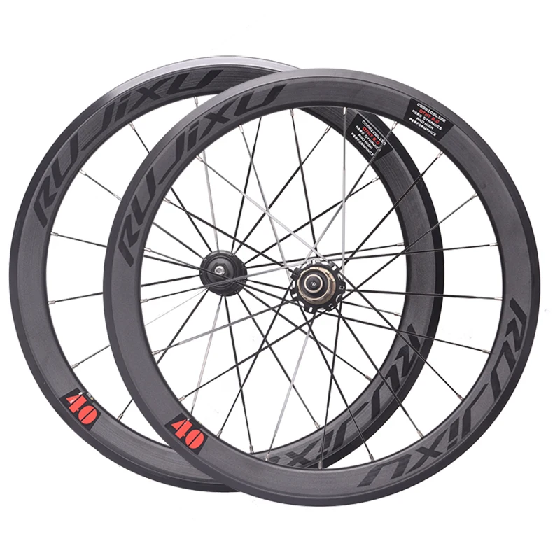 RUJIXU 11 Speed Wheel set 20 inch 406/ 451 V Brake Folding Bicycle Wheels Road Bike Bicycle Wheelset