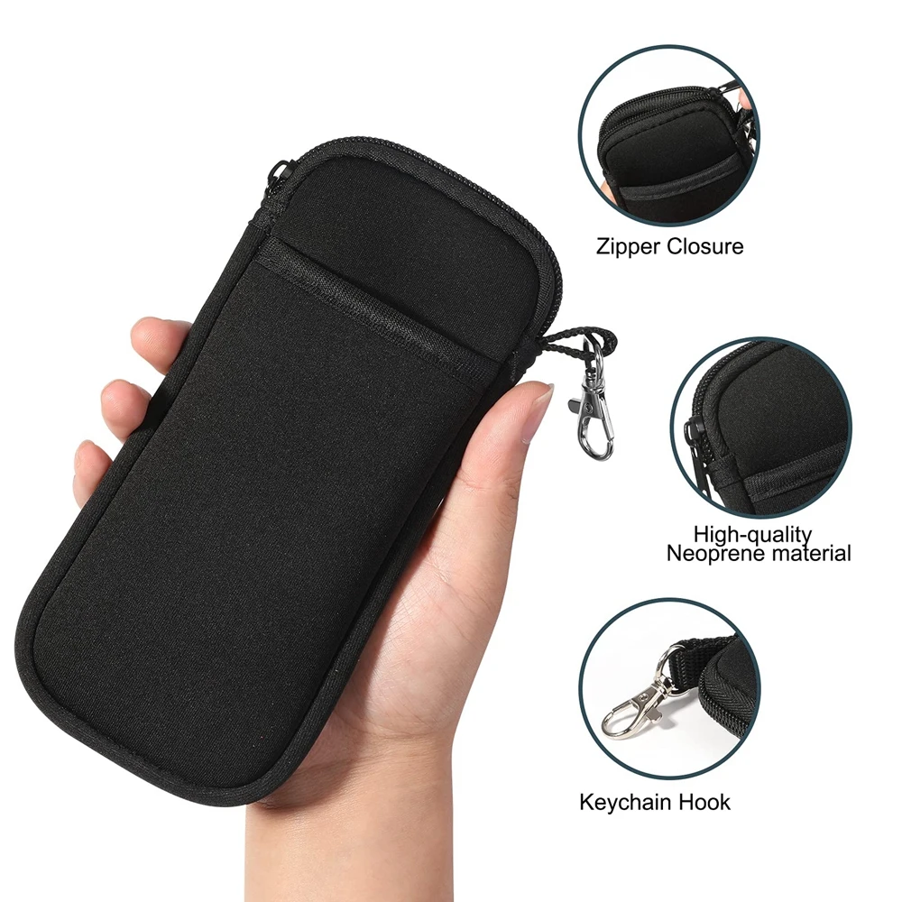 Neoprene Eyeglasses Cases Bags Waterproof Sunglass Organizer Pouch with Carabiner Hook Travel Sun glass Box Eye glasses Cases