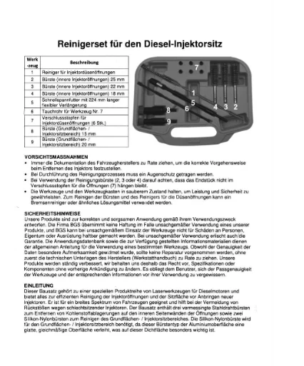 19PCS Universal Diesel Engine Injector Seat Cleaning Tool Cleaner Brush Kit
