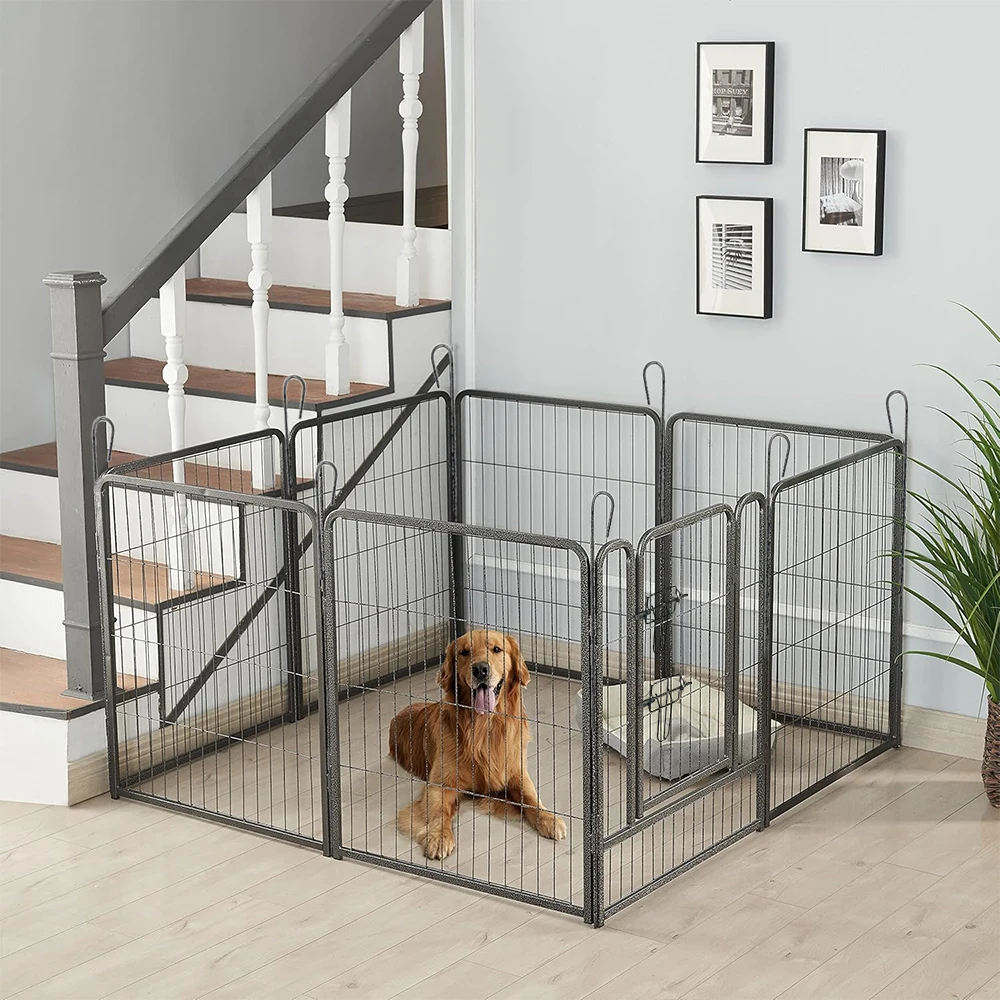 Outdoor Puppy Pet Gates & Pens, Dog Fence Enclosure For Exercise Foldable Dog Playpen