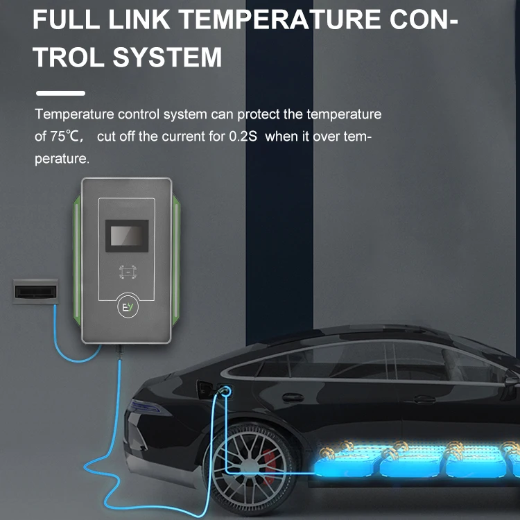 multi-language support evse electric dc ev fast bidirectional car wall charging stations WITH led