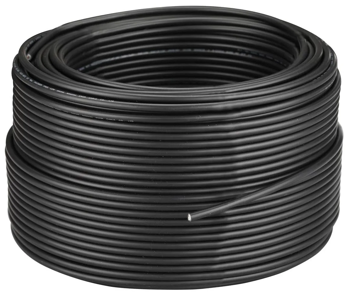 Red Black Solar Cable Photovoltaic Wire 1500VDC 12/10 AWG 4mm2 6mm2 Cable Tinned Copper for PV Panels TUV Certification