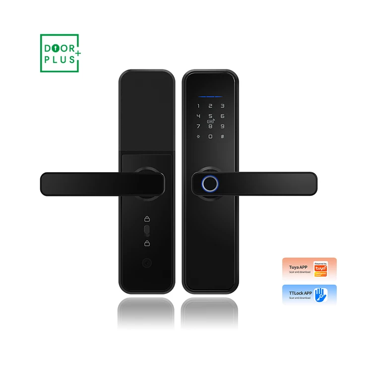 Doorplus Digital Cerradura Inteligente Unlock Wifi Main Gate Tuya Ttlock Fingerprint Door Lock Security Keyless Smart Lock Door