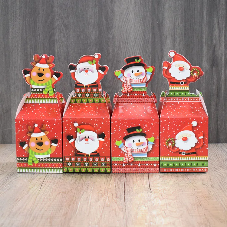 Custom printing white cardboard paper box apple candy food packing box