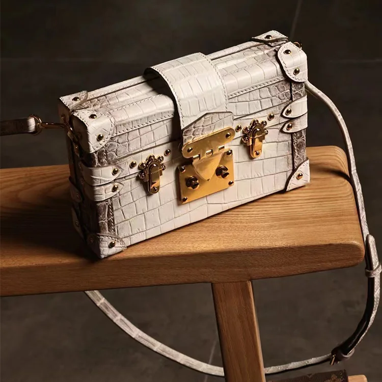 Luxury designer lady handbag genuine crocodile skin leather women tote bag handbag