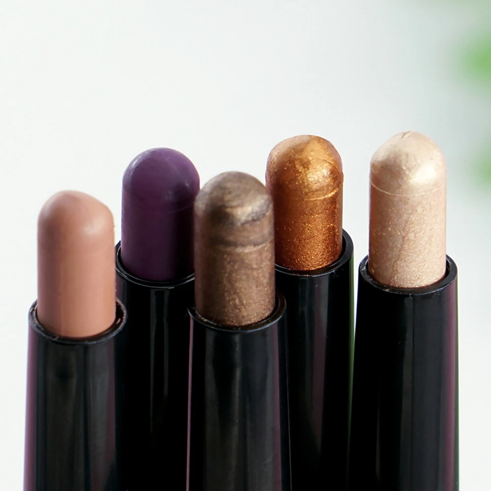 Private label makeup pencil waterproof eyeshadow pen high pigment cream double headed eyeshadow stick