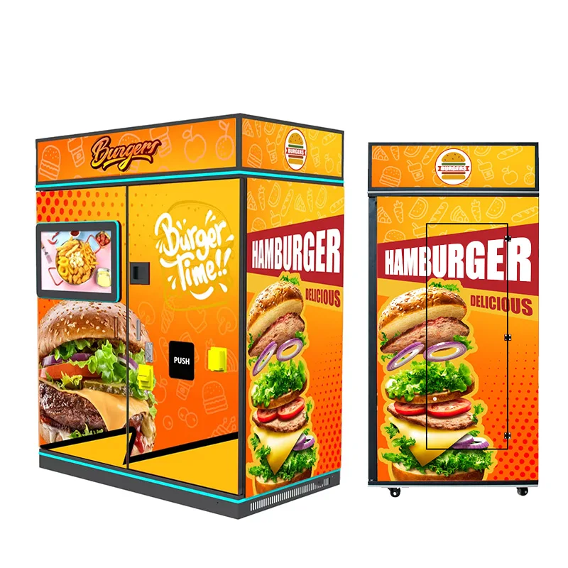 Burger-vending-machine Hot Burger Sandwich Vending Machines Burger Cooking Vending Machine Automatic