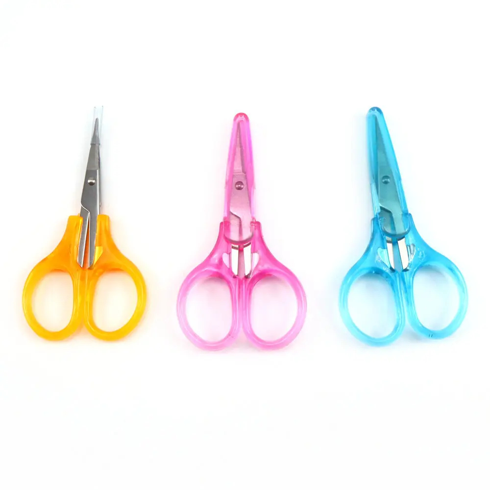 Muting Make Your Brand Eyelashes Scissors Stainless Steel Mini Eyebrow Scissors With Custom Logo Packaging