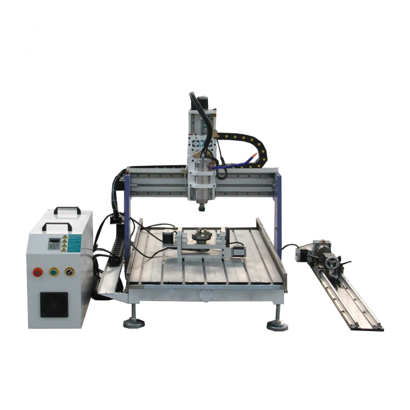 Acctek mini desktop 4 axis 5 axis rotary device 3d cnc router 6090 /small engraving cutting machine