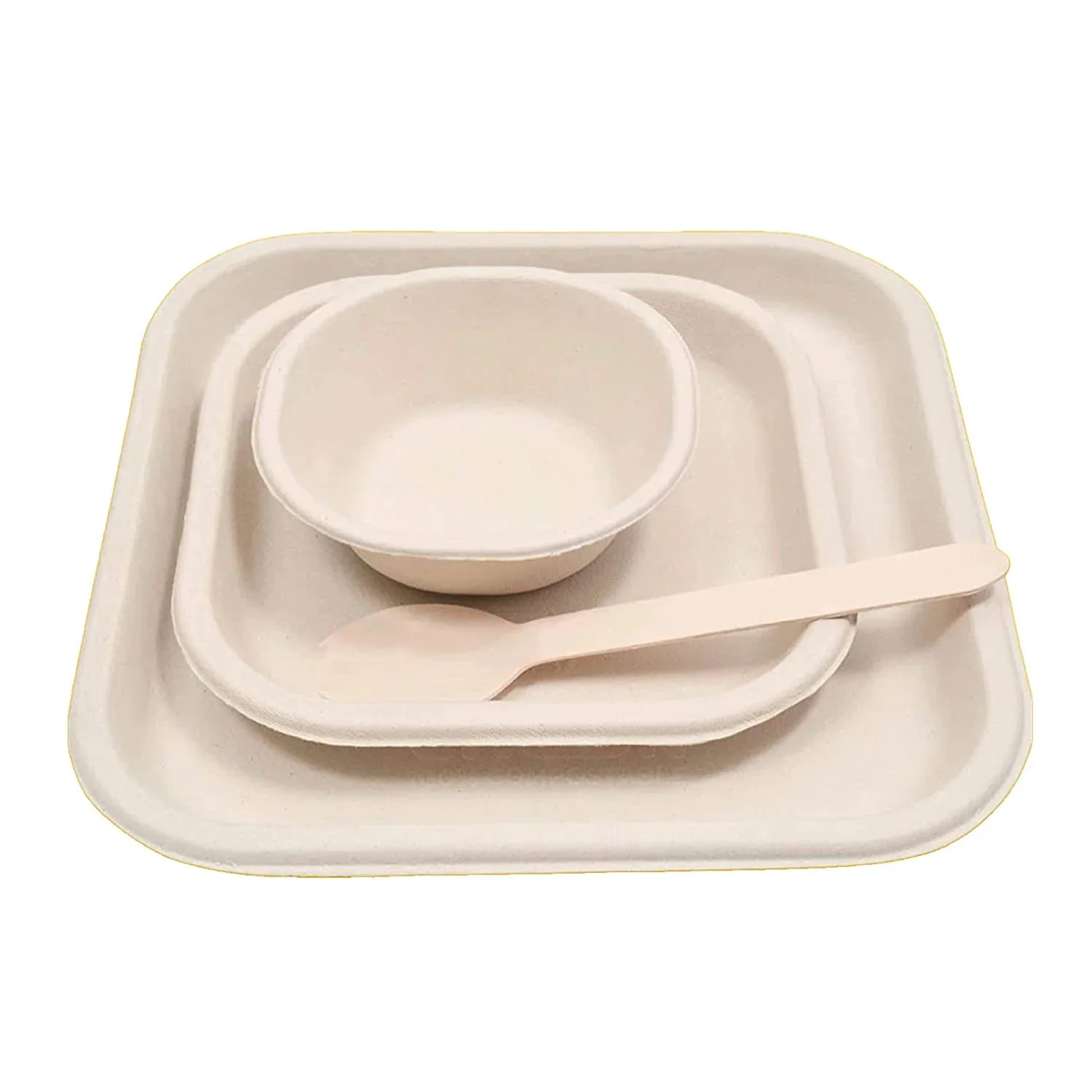 Heepack Food Container Biodegradable Disposable Compostable Sugarcane Bagasse Paper Pulp Bowl 12oz 24oz 32oz