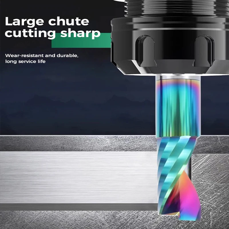 MDBT Single flute 3.175MM spiral carbide end mill tungsten steel end mill for aluminum Mold Making for aluminum