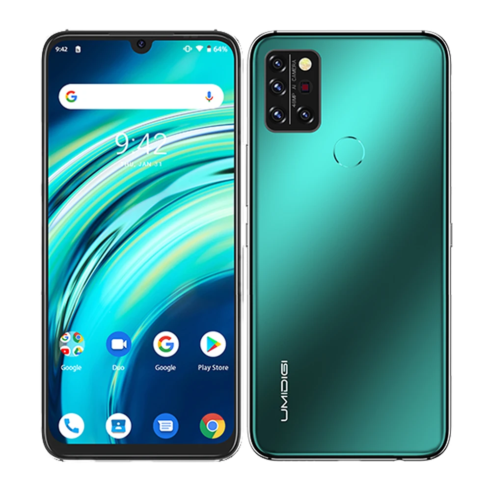 
UMIDIGI A9 Pro Global Version 4GB+64GB Mobile Phones Android Helio P60 32MP Quad Camera Cellphone 6150mAh 6.3