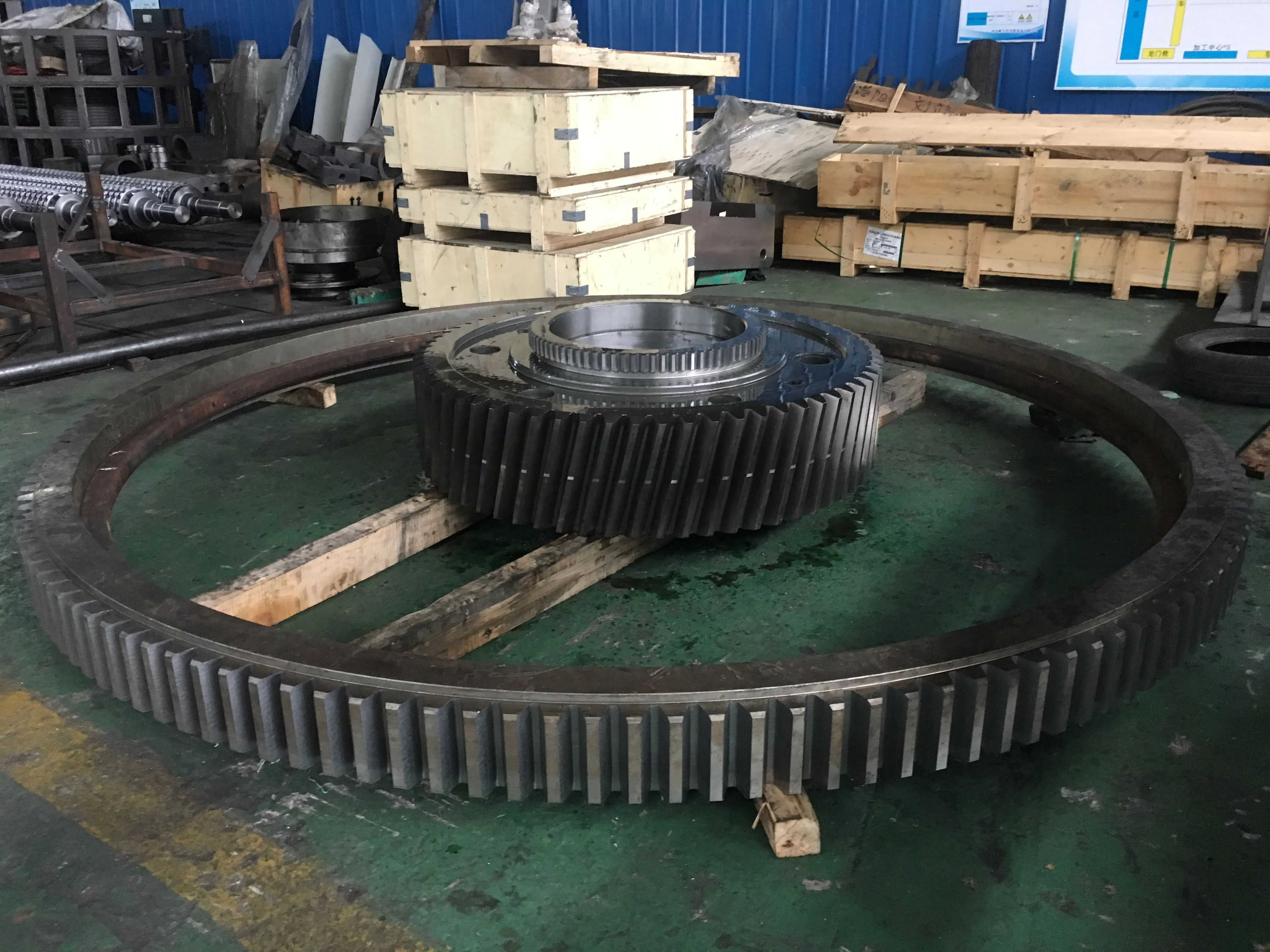 manufacturer custom cast iron large diameter metal cement mixer external ring gear