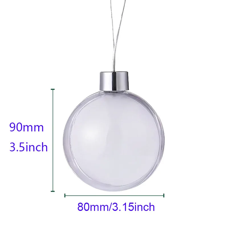 Sublimation Plastic Christmas Ornaments Blanks With Aluminum Discs For Christmas Decoration
